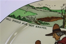 Classic 'All Fools Are Not Knaves, But All Knaves Are Fools' Royal Doulton Plate