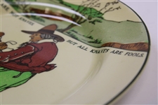 Classic 'All Fools Are Not Knaves, But All Knaves Are Fools' Royal Doulton Plate