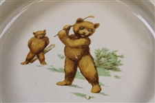 Vintage Grimwade’s Ltd. Ceramic Bears Playing Golf with Alphabet Around Perimeter Dish