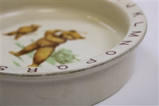 Vintage Grimwade’s Ltd. Ceramic Bears Playing Golf with Alphabet Around Perimeter Dish