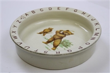 Vintage Grimwade’s Ltd. Ceramic Bears Playing Golf with Alphabet Around Perimeter Dish