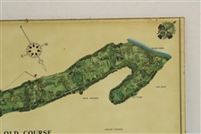 1967 The Old Course St. Andrews J.P. Izatt Layout Map