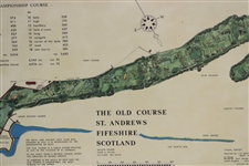 1967 The Old Course St. Andrews J.P. Izatt Layout Map