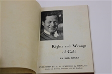 1935 'Rights And Wrongs of Golf' by Bobby Jones
