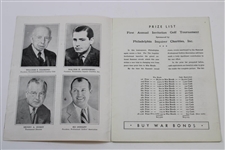 1944 Philadelphia Inquirer First Annual Invitation Golf Tournament Program - Bobby Jones Cover
