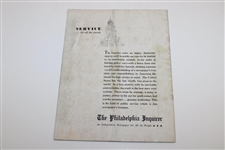 1944 Philadelphia Inquirer First Annual Invitation Golf Tournament Program - Bobby Jones Cover