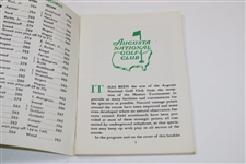 1960 Masters Tournament Spectator Guide - Arnold Palmer Winner