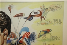 1952 Australian Tour Caricature of Paul Hahn by Artist Tony Zafty