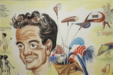 1952 Australian Tour Caricature of Paul Hahn by Artist Tony Zafty