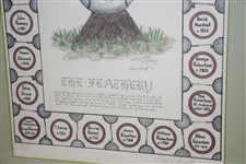 1985 Artists Proof The Feathery Maker Display Signed by Artist Billy Dittleoff - Framed