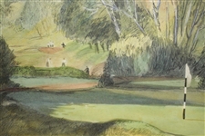 Wilderness Golf Club 'The 4th Green' Print by Earnest Greenwood & Lawrence Josset - Framed