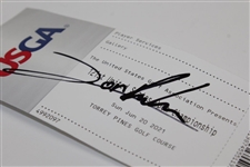 Champion Jon Rahm Signed 2021 US Open at Torrey Pines Sunday Gallery Ticket JSA ALOA