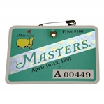 1997 Masters Tournament SERIES Badge # A00449 - Tiger Woods First Masters Win