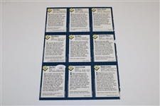 John Daly Signed 1992 Sports Illustrated Uncut Golf Card Sheet JSA #UU28281