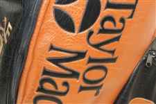 Michelle McGann Personal Used TaylorMade Orange & Black Golf Bag