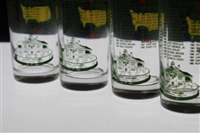 1987, 1988, 1989 & 1990 Masters Tournament Commemorative Glasses