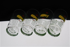 1987, 1988, 1989 & 1990 Masters Tournament Commemorative Glasses