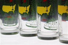 1991, 1992, 1993 & 1994 Masters Tournament Commemorative Glasses