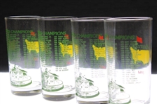 1991, 1992, 1993 & 1994 Masters Tournament Commemorative Glasses
