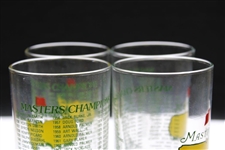 1991, 1992, 1993 & 1994 Masters Tournament Commemorative Glasses