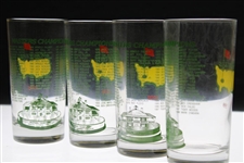 1995, 1996, 1998 & 1999 Masters Tournament Commemorative Glasses