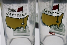2000, 2003, 2004, 2006 & 2007 Masters Tournament Commemorative Glasses