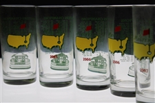 2000, 2003, 2004, 2006 & 2007 Masters Tournament Commemorative Glasses