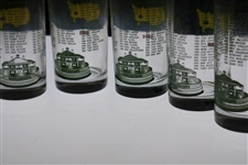 2000, 2003, 2004, 2006 & 2007 Masters Tournament Commemorative Glasses