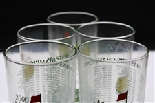 2000, 2003, 2004, 2006 & 2007 Masters Tournament Commemorative Glasses