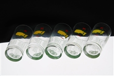 2000, 2003, 2004, 2006 & 2007 Masters Tournament Commemorative Glasses