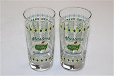 Pair of 2018 Masters Tournament Commemorative Glasses in Original Box
