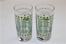Pair of 2018 Masters Tournament Commemorative Glasses in Original Box