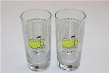 Pair of 2013 Masters Tournament Commemorative Glasses in Original Box