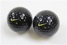 Four (4) Sleeves of Nike TW Tiger Woods OneBlack 'The One' Golf Balls