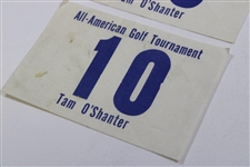 Two (2) Tam O' Shanter All-American Golf Tournament #10 Badges