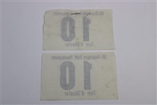 Two (2) Tam O' Shanter All-American Golf Tournament #10 Badges