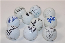 Ten (10) Signed Golf Balls by Sutton, Graham, Kite, Charles, Simpson & others JSA ALOA