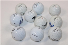 Ten (10) Signed Golf Balls by Sutton, Graham, Kite, Charles, Simpson & others JSA ALOA