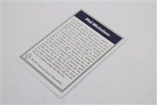 1992 Phil Mickelson Diamond Sports Memorabilia Rookie Golf Card