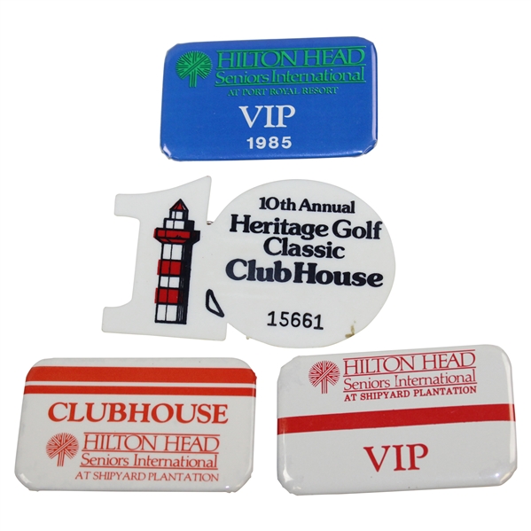 Sam Snead's Hilton Head Seniors Intl, Heritage Golf Classic & Seniors Intl. Badges