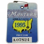 1995 Masters Tournament SERIES Badge #A07824 - Tigers Debut & Crenshaw Winner