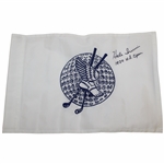 Hale Irwin Signed Winged Foot Embroidered White Flag with 1974 US Open JSA ALOA