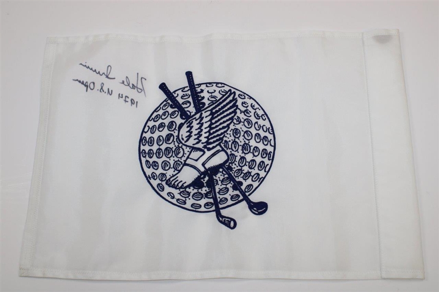 Hale Irwin Signed Winged Foot Embroidered White Flag with '1974 US Open' JSA ALOA