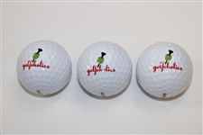 Golfoholics Green Unused Hat with Three (3) Golfoholics Logo Golf Balls
