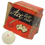 1910s Ace 4 Ball Box with 1 Mesh ACE 5 Golf Ball