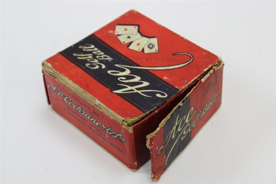 1910's Ace 4 Ball Box with 1 Mesh ACE 5 Golf Ball