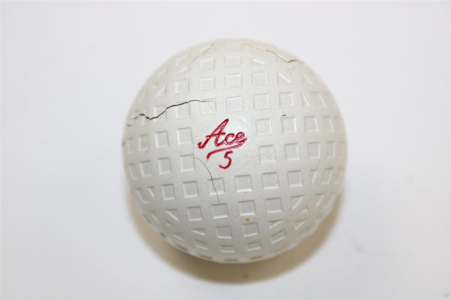 1910's Ace 4 Ball Box with 1 Mesh ACE 5 Golf Ball