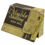 1930s The Nimble Shilling Meshball Dozen Golf Ball Box