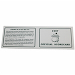 1997 Masters Tournament Official Scorecard
