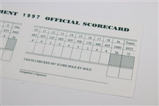 1997 Masters Tournament Official Scorecard